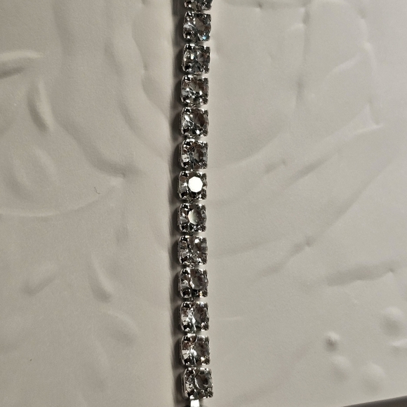 Tennis CZ Silver Fashion Bracelet - Picture 7 of 14